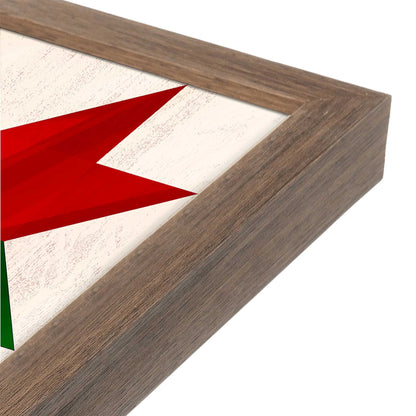 [Color:Walnut], Picture of art in a Walnut frame at an angle