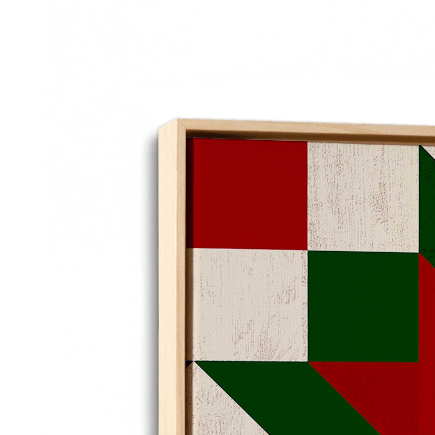 [Color:American Maple], Picture of art in a American Maple frame at an angle