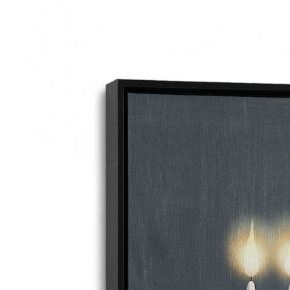 [Color:Satin Black], Picture of art in a Satin Black frame at an angle