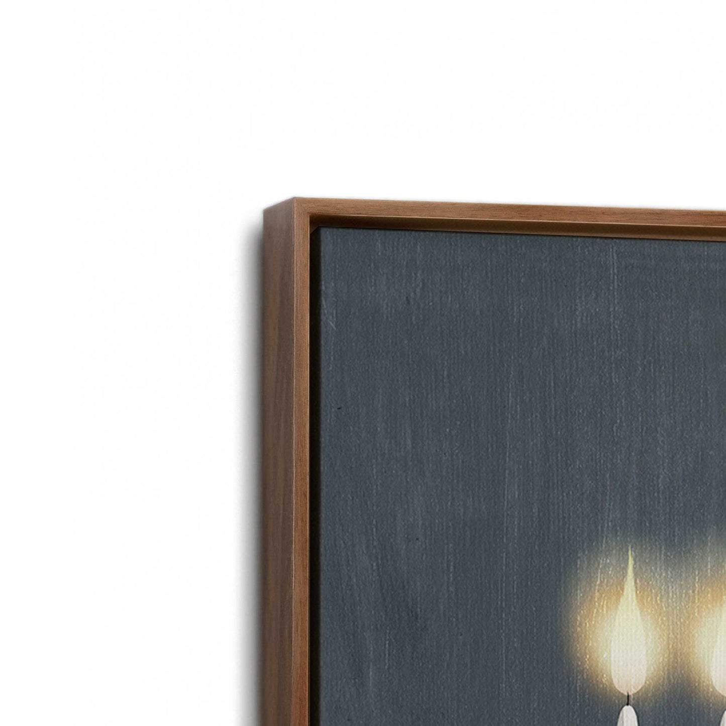 [Color:Walnut], Picture of art in a Walnut frame at an angle