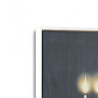 [Color:Opaque White], Picture of art in a White frame at an angle