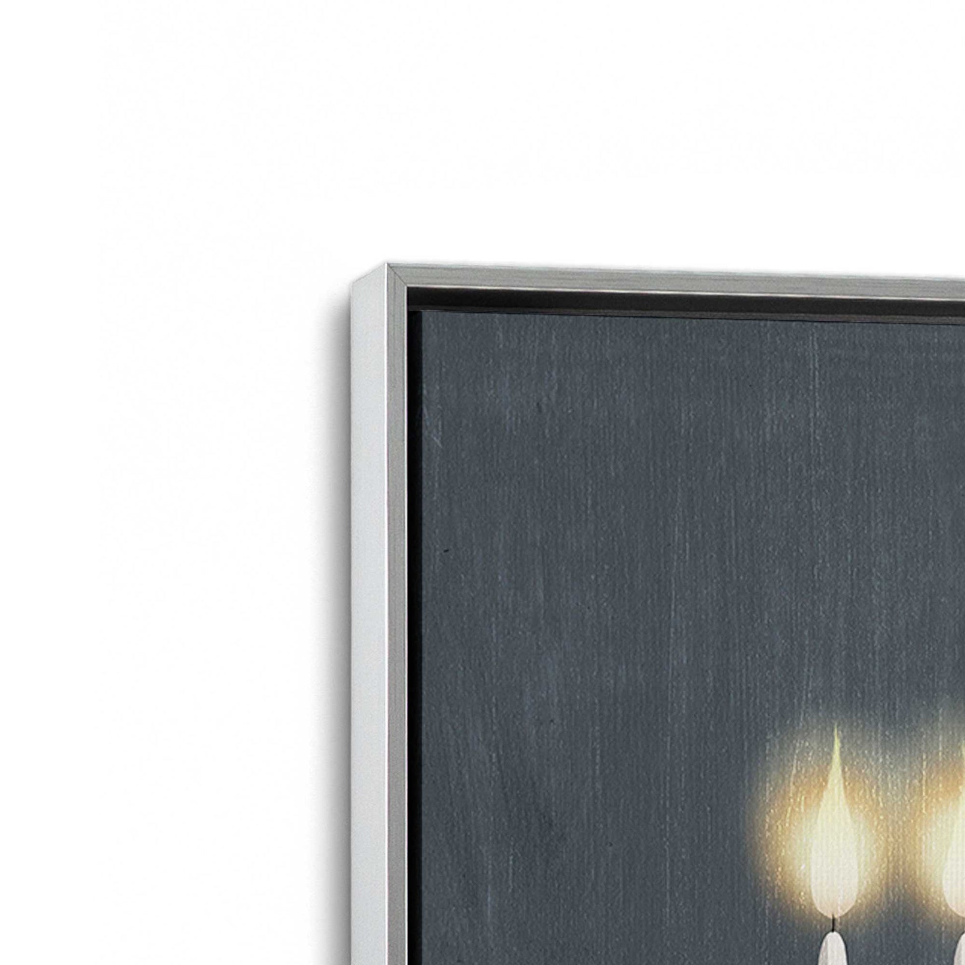 [Color:Polished Chrome], Picture of art in a Polished Chrome frame at an angle