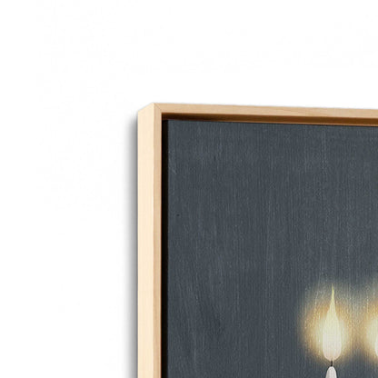 [Color:American Maple], Picture of art in a American Maple frame at an angle