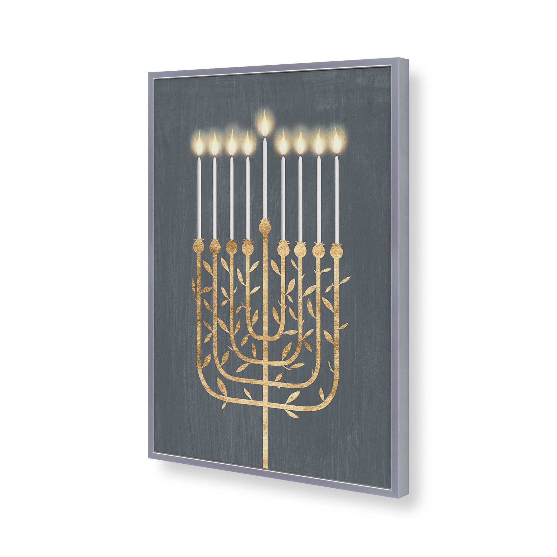 [Color:Polished Chrome], Picture of art in a Polished Chrome frame of the corner