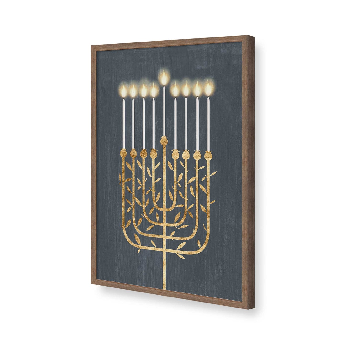 [Color:Walnut], Picture of art in a Walnut frame of the corner