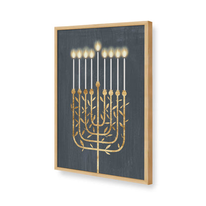 [Color:American Maple], Picture of art in a American Maple frame of the corner