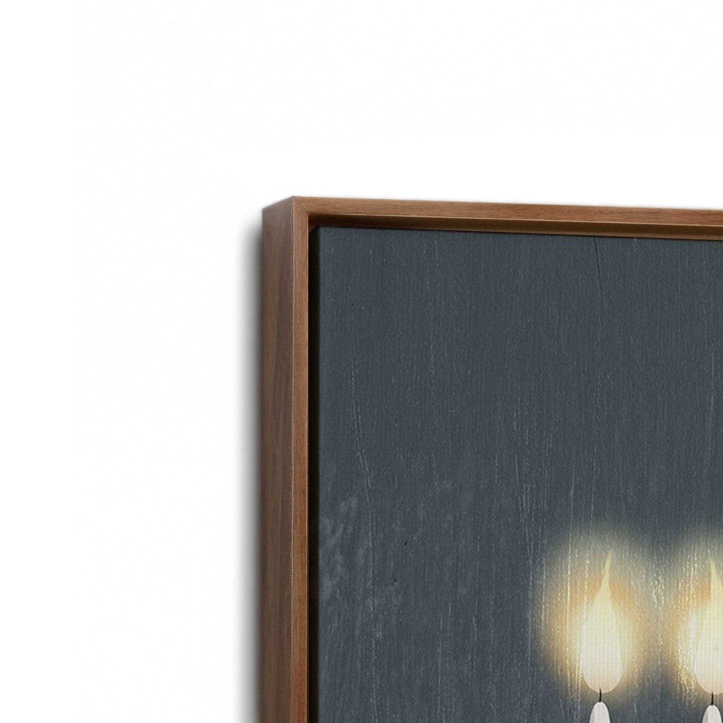 [Color:Walnut], Picture of art in a Walnut frame at an angle