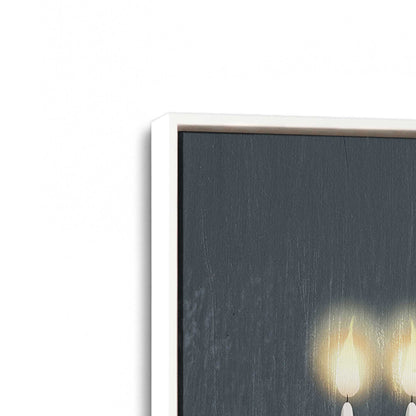 [Color:Opaque White], Picture of art in a White frame at an angle