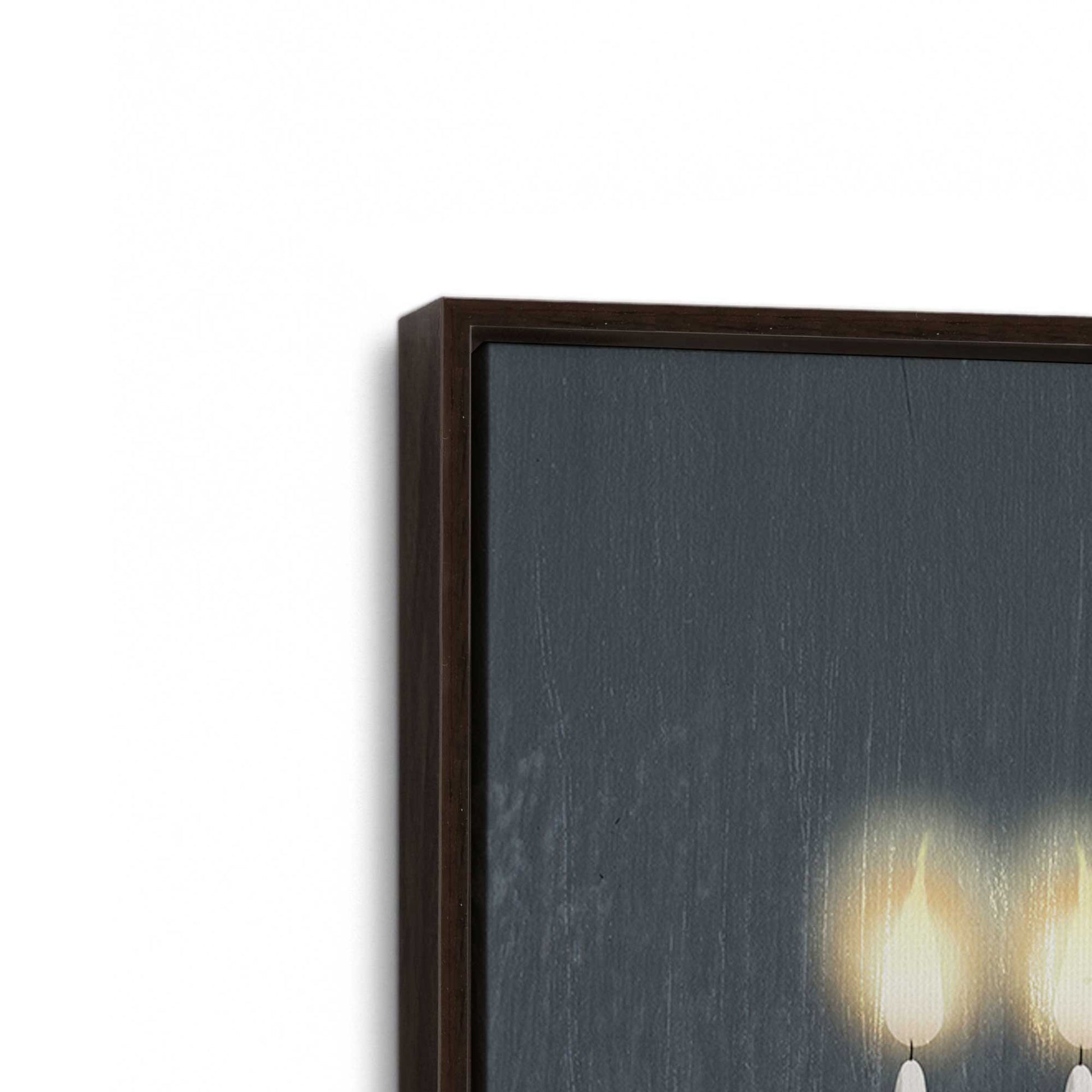 [Color:Espresso], Picture of art in a Espresso frame at an angle