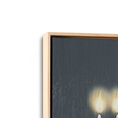 [Color:American Maple], Picture of art in a American Maple frame at an angle