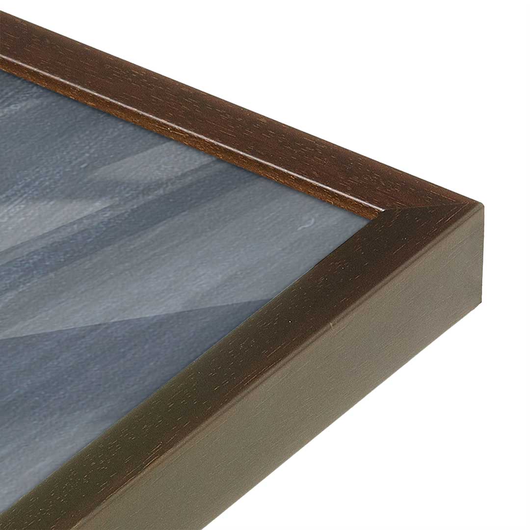 [Color:Brown], Picture of art in a Brown frame at an angle