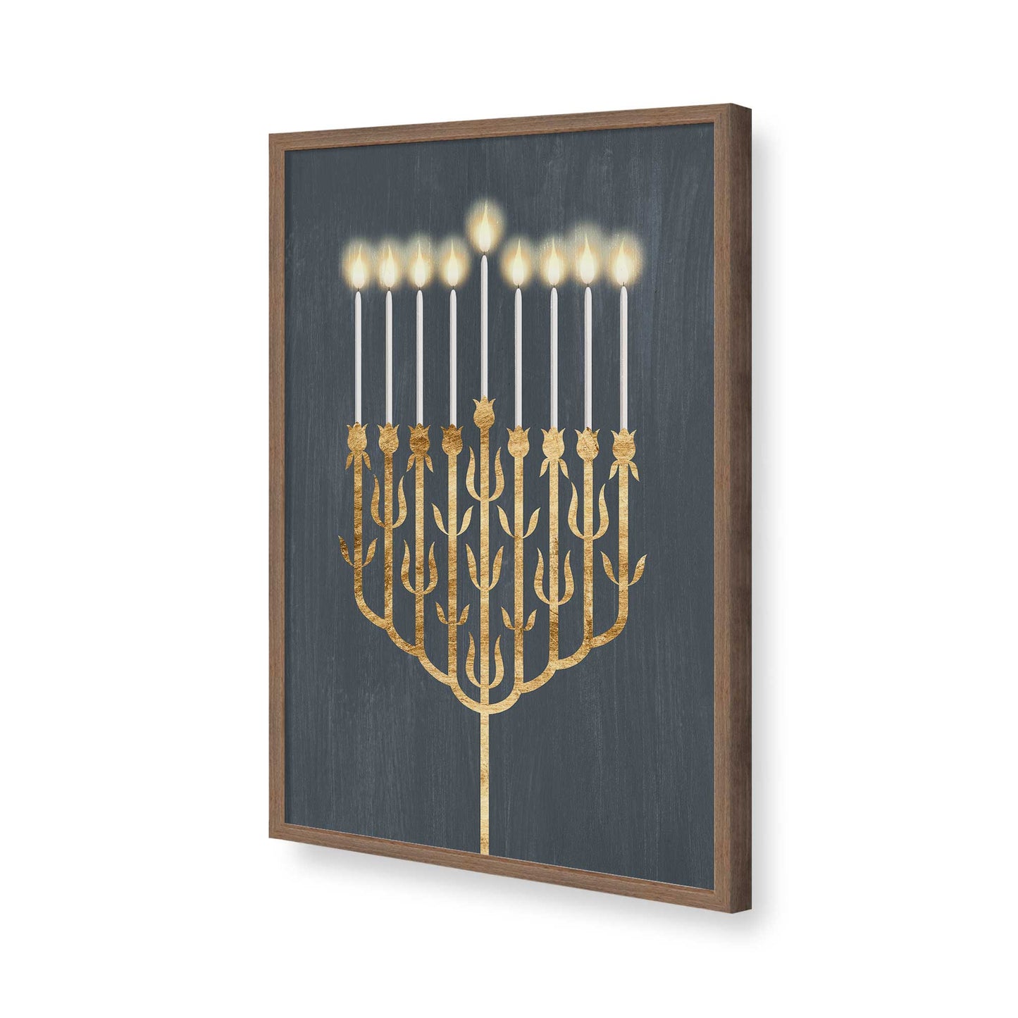 [Color:Walnut], Picture of art in a Walnut frame of the corner