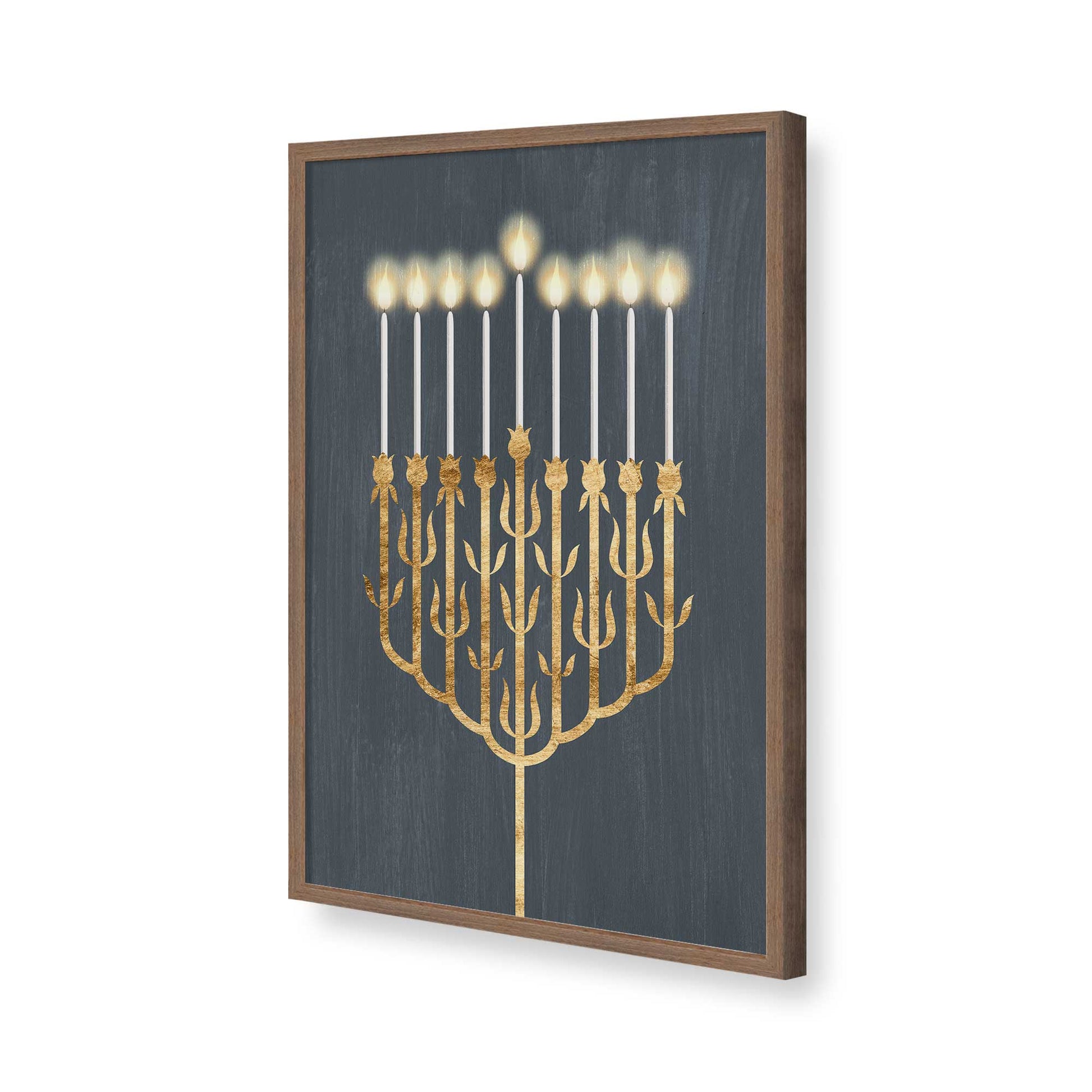 [Color:Walnut], Picture of art in a Walnut frame of the corner