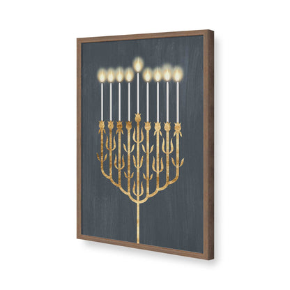 [Color:Walnut], Picture of art in a Walnut frame of the corner