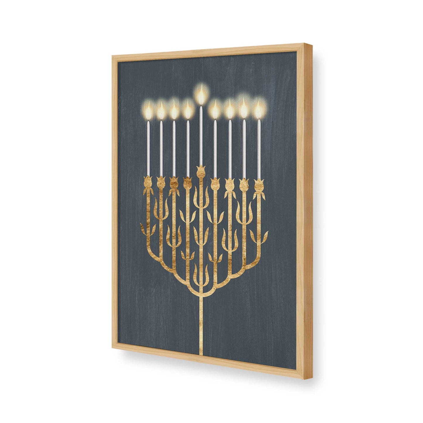 [Color:American Maple], Picture of art in a American Maple frame of the corner