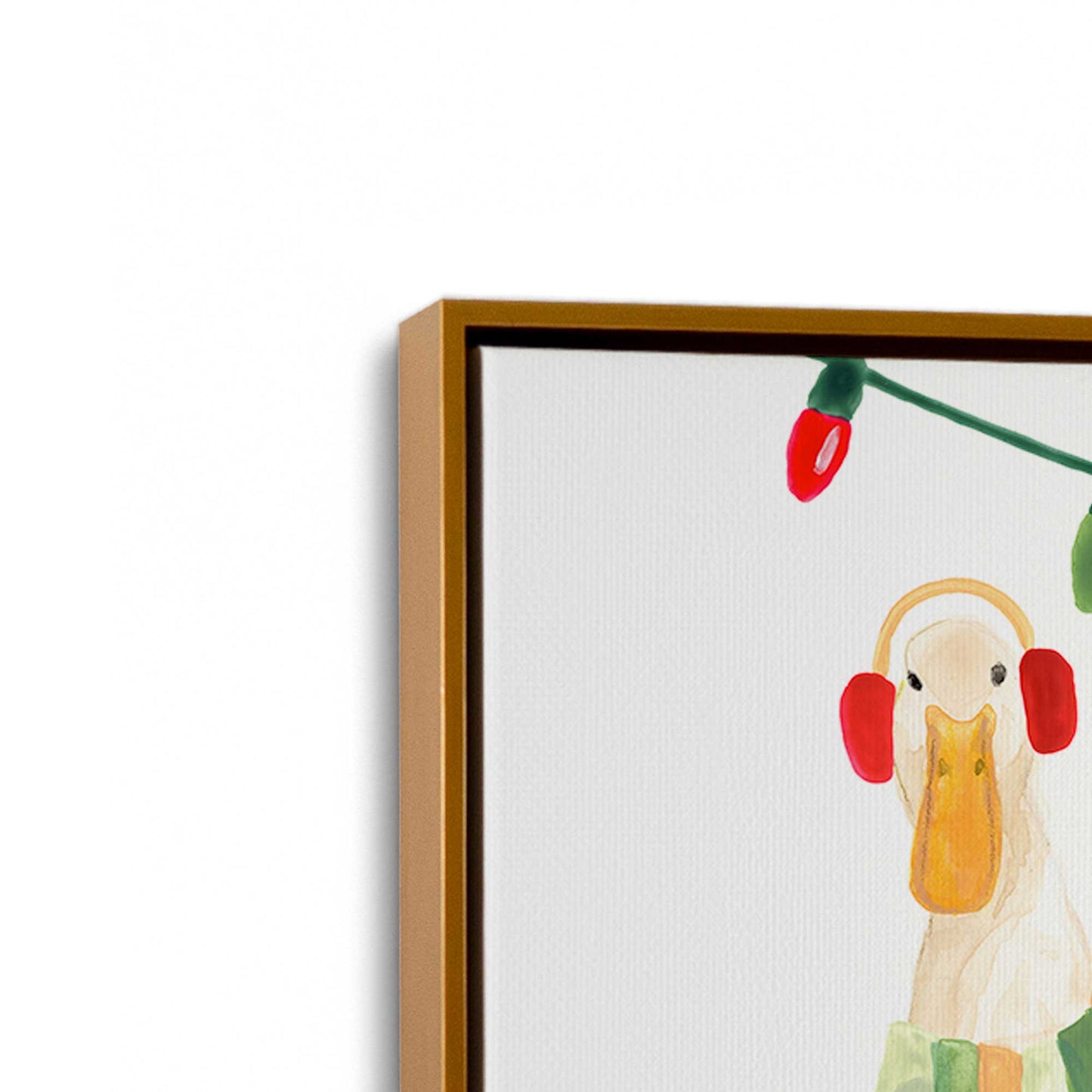 [Color:Polished Gold], Picture of art in a Polished Gold frame at an angle