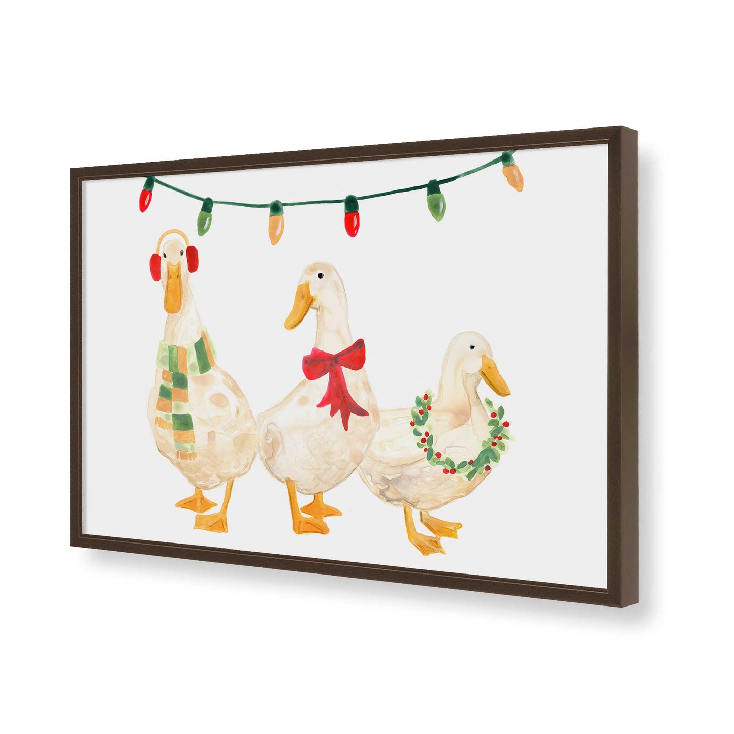 [Color:Brown], Picture of art in a Brown frame of the corner