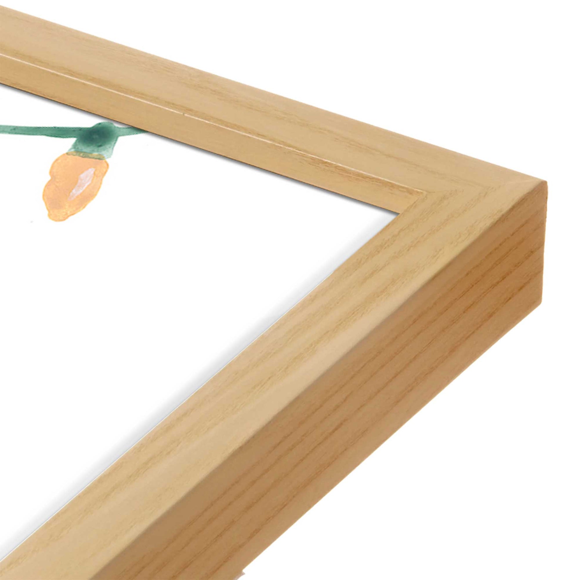 [Color:American Maple], Picture of art in a American Maple frame at an angle