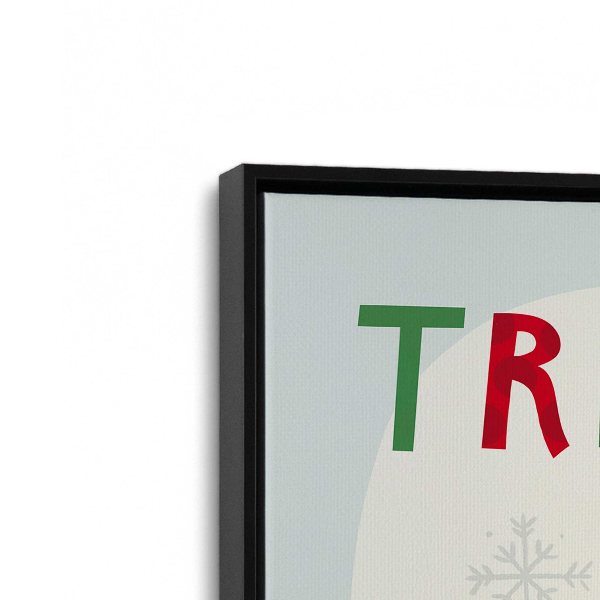 [Color:Satin Black], Picture of art in a Satin Black frame at an angle