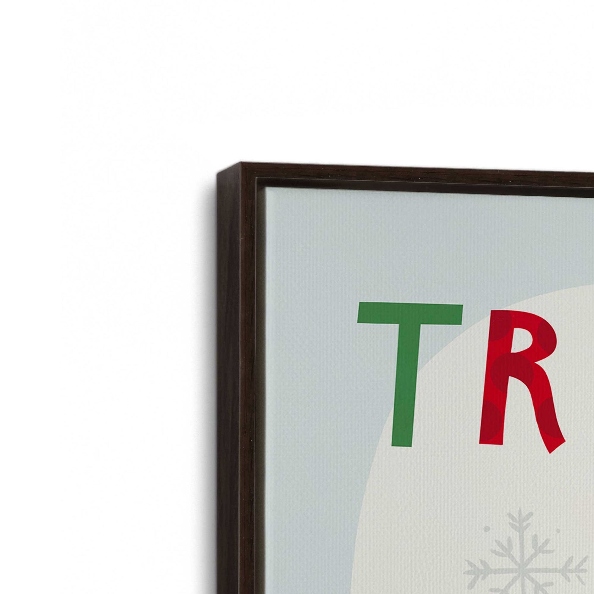 [Color:Espresso], Picture of art in a Espresso frame at an angle