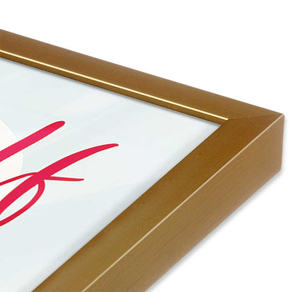 [Color:Polished Gold], Picture of art in a Polished Gold frame at an angle