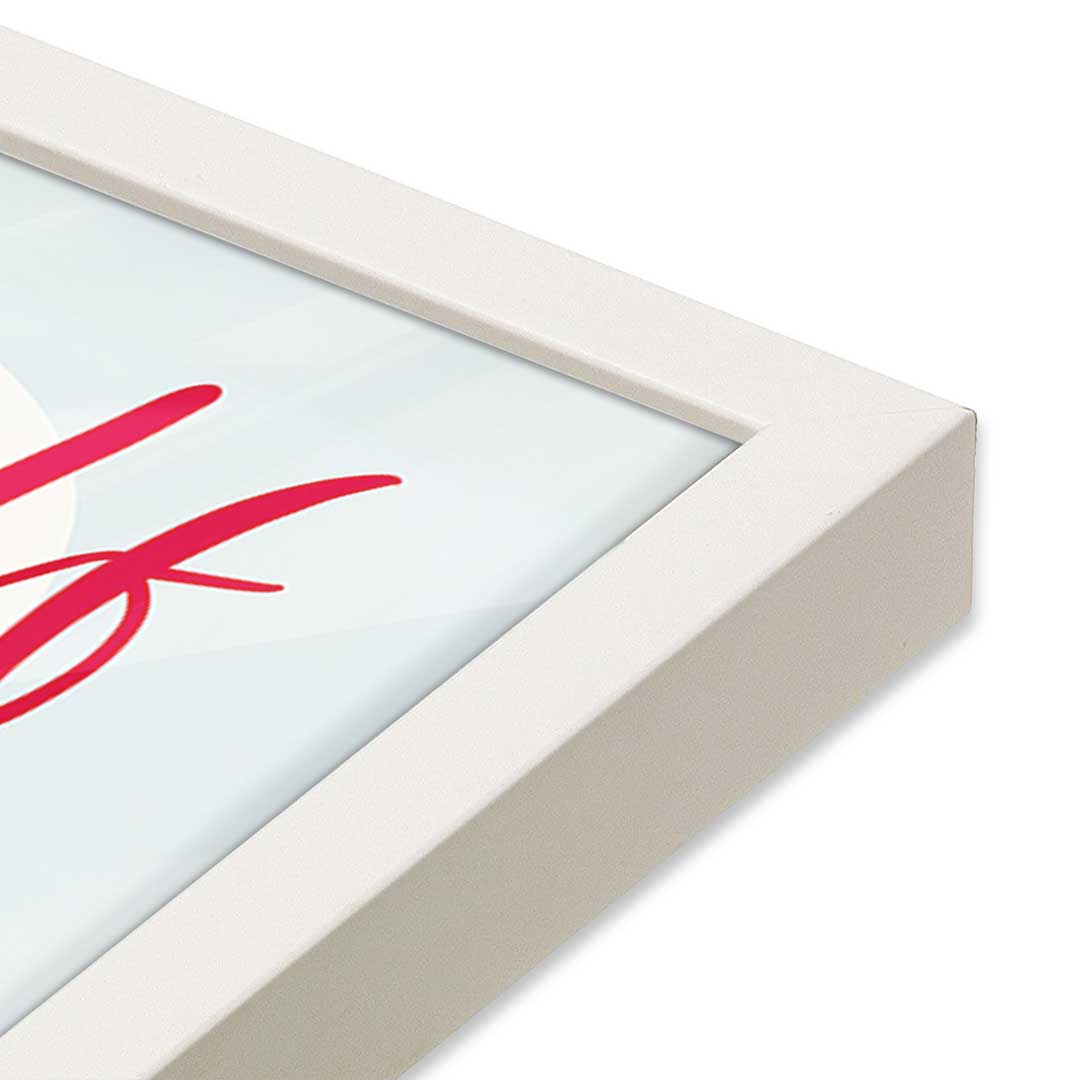 [Color:Opaque White], Picture of art in a Opaque White frame at an angle