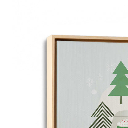 [Color:American Maple], Picture of art in a American Maple frame at an angle