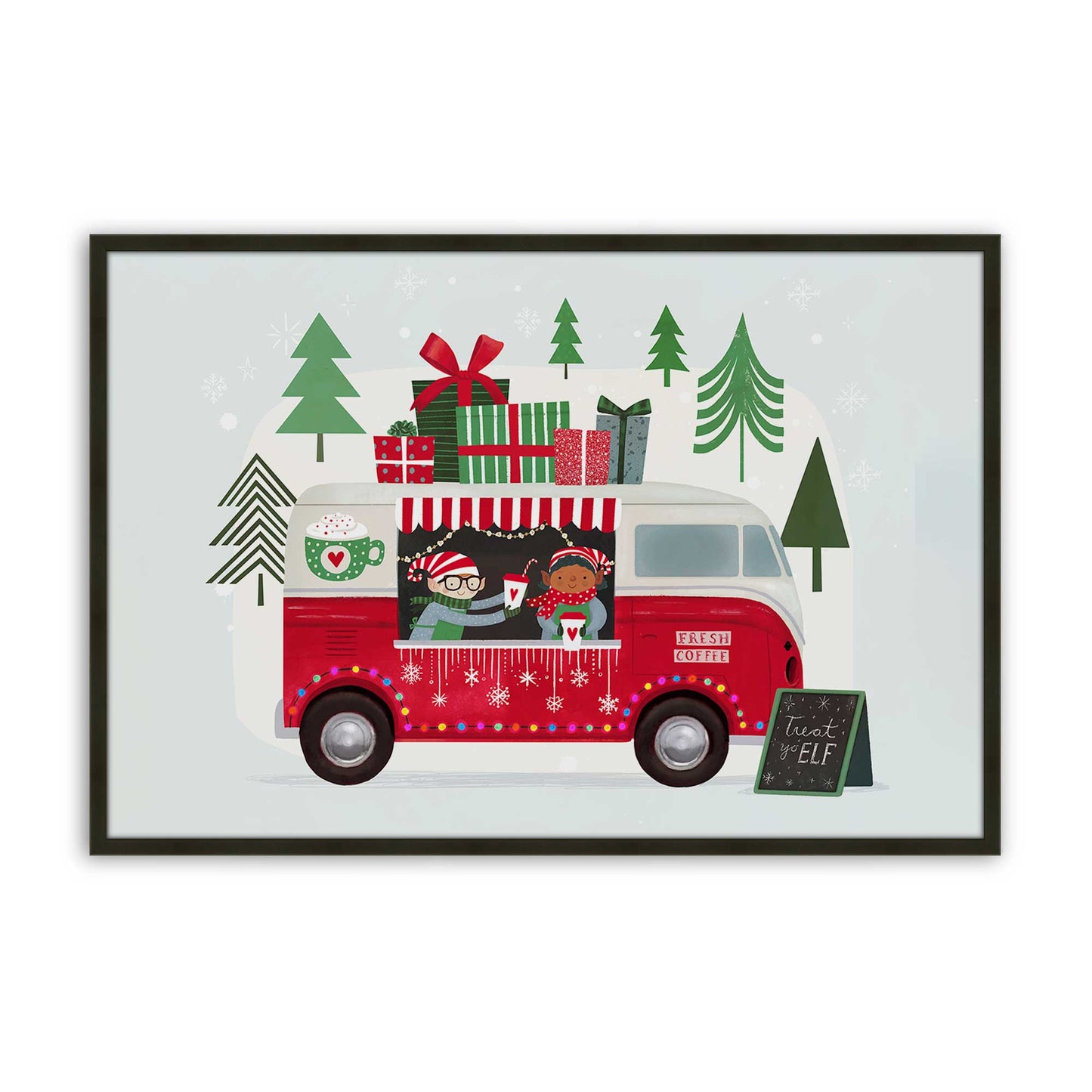 [Color:Satin Black], Picture of art in a Satin Black frame