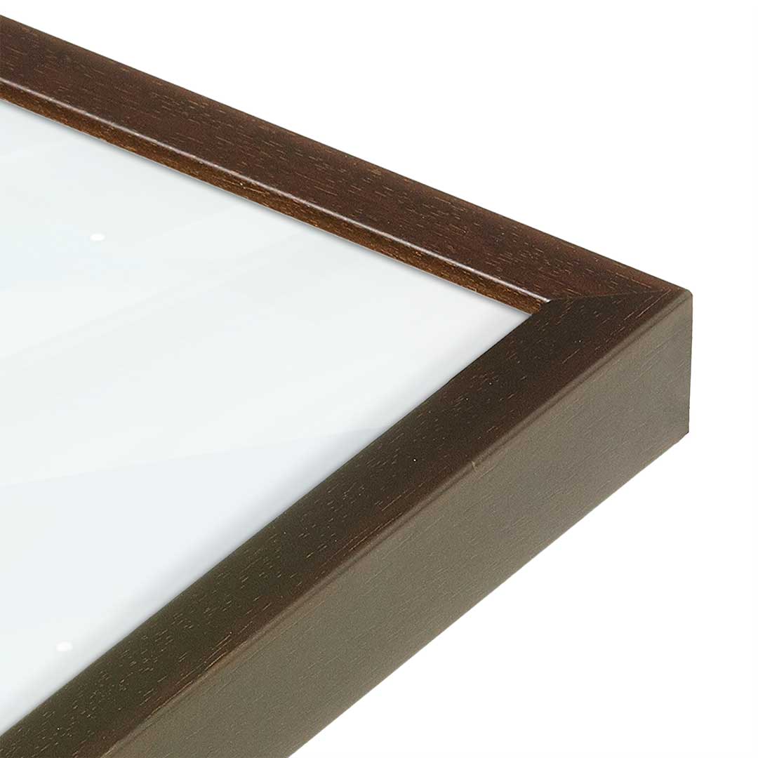 [Color:Brown], Picture of art in a Brown frame at an angle