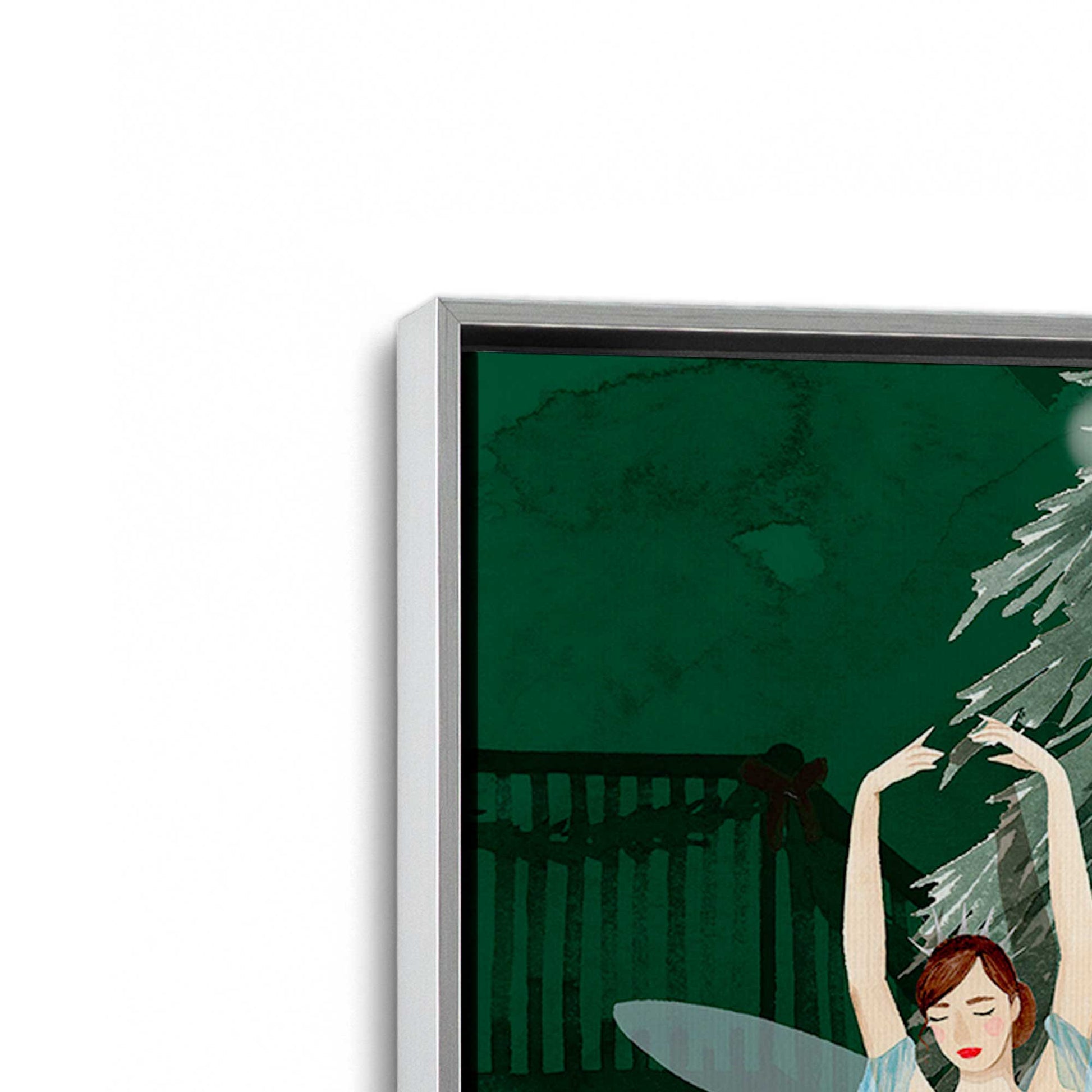 [Color:Polished Chrome], Picture of art in a Polished Chrome frame at an angle