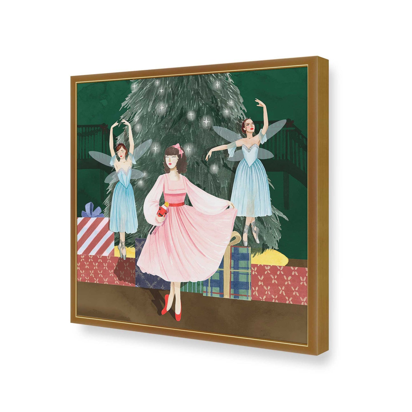 [Color:Polished Gold], Picture of art in a Polished Gold frame of the corner