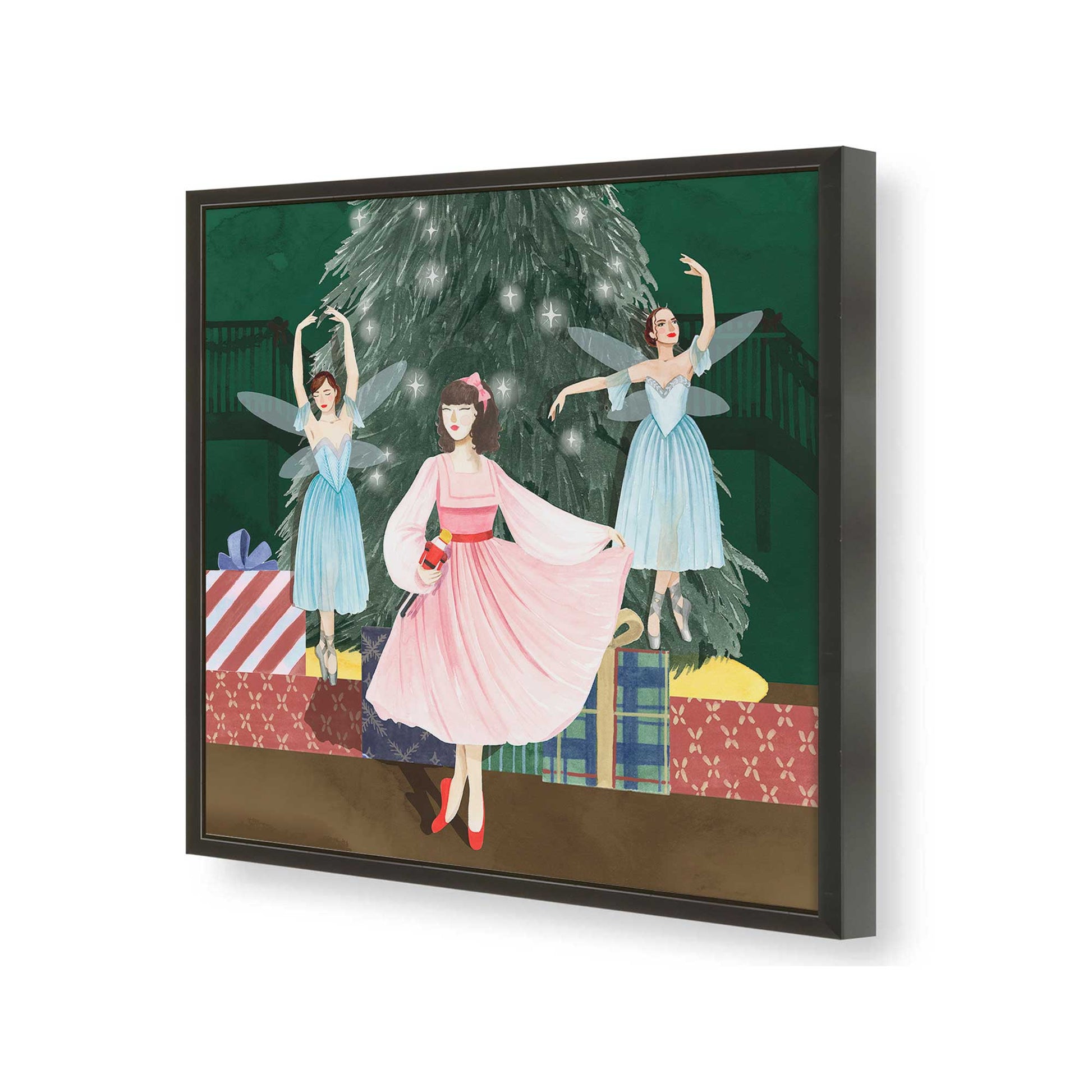 [Color:Satin Black], Picture of art in a Satin Black frame of the corner