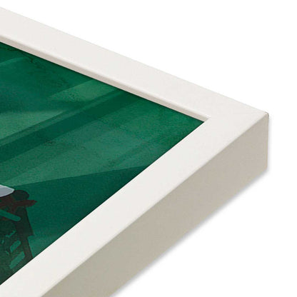 [Color:Opaque White], Picture of art in a Opaque White frame at an angle
