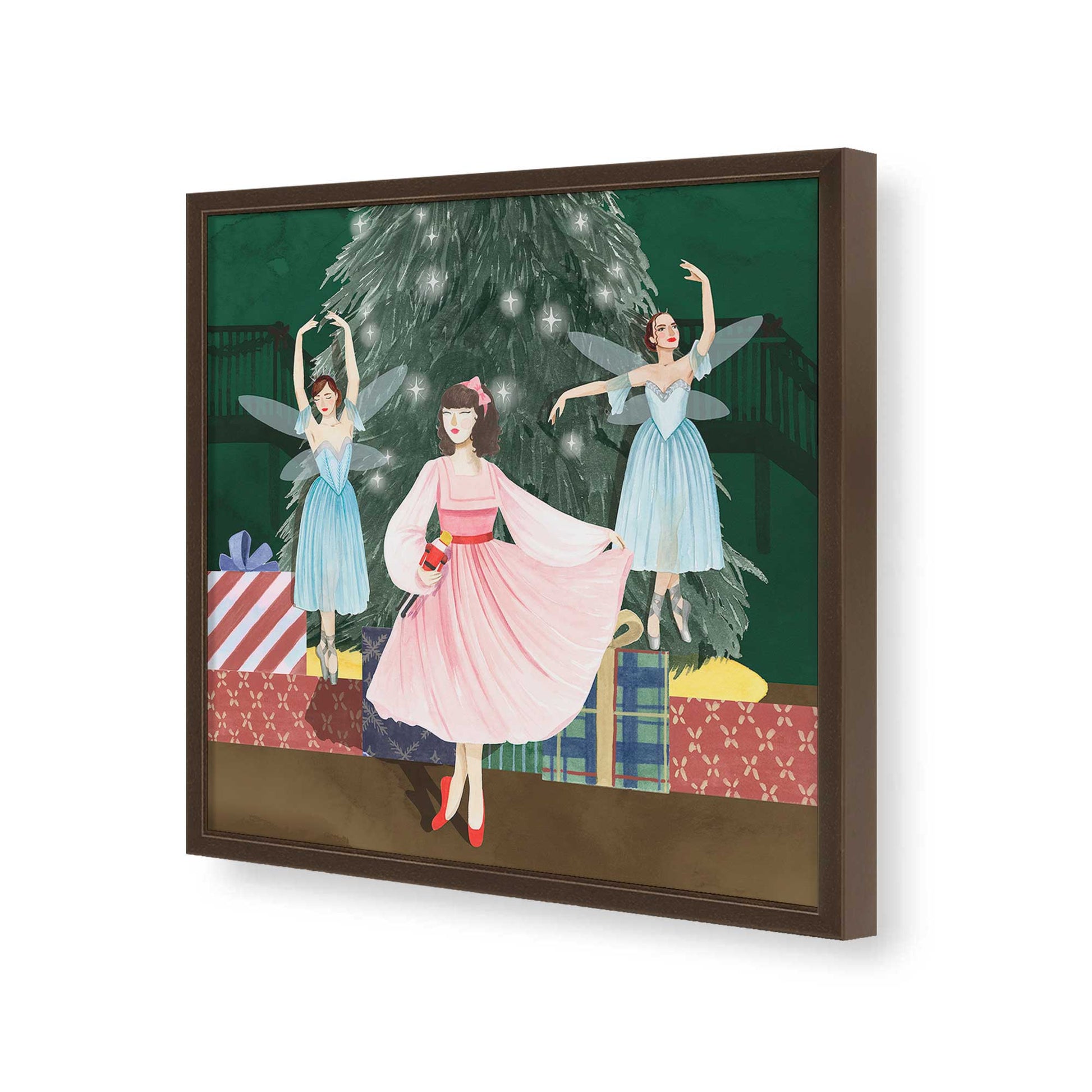 [Color:Espresso], Picture of art in a Espresso frame of the corner