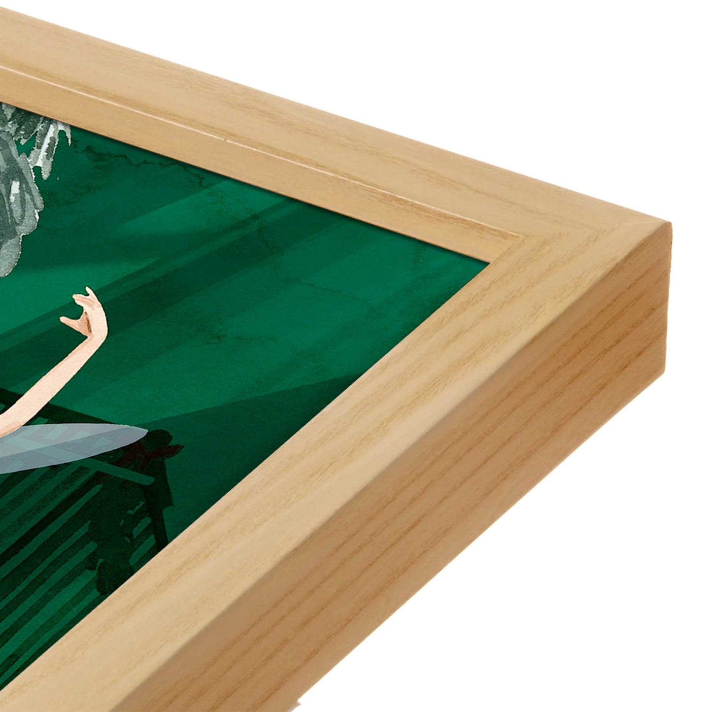 [Color:Espresso], Picture of art in a Espresso frame at an angle