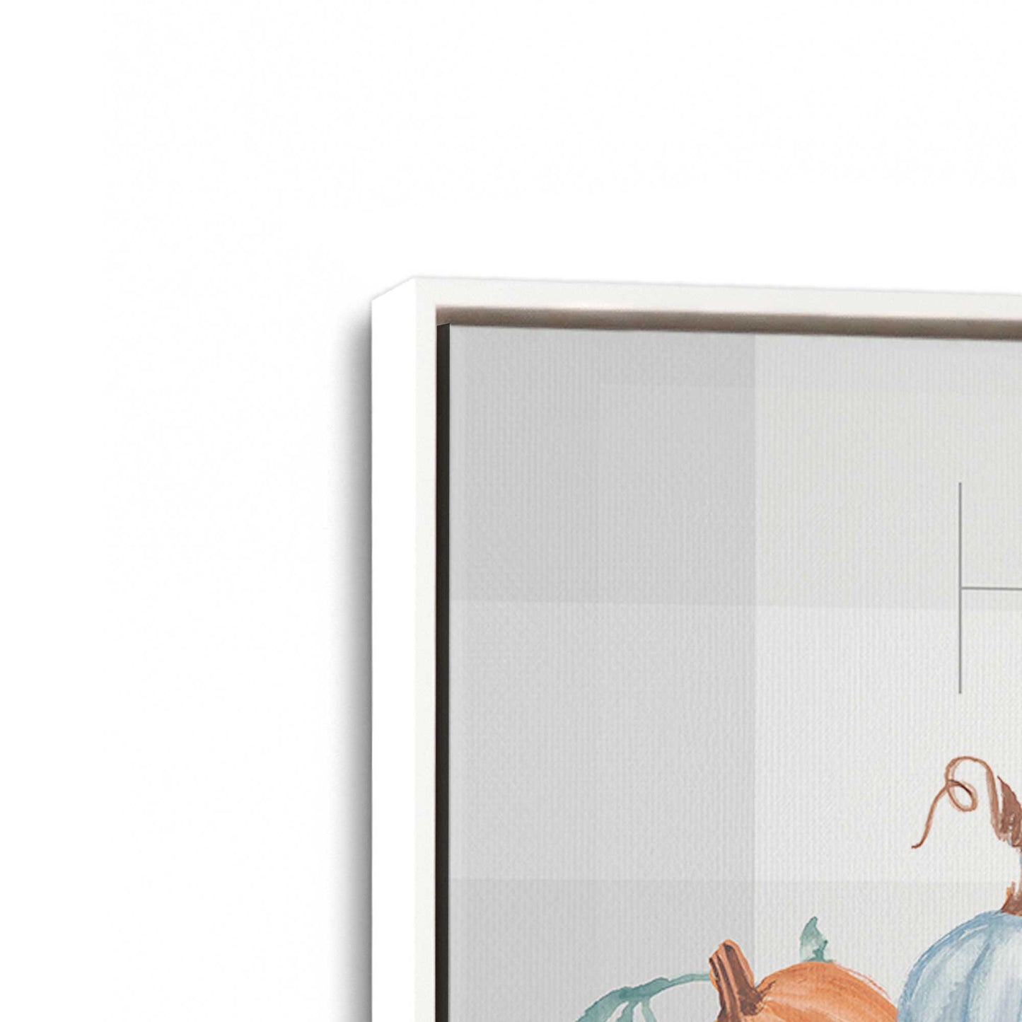 [Color:Opaque White], Picture of art in a White frame at an angle