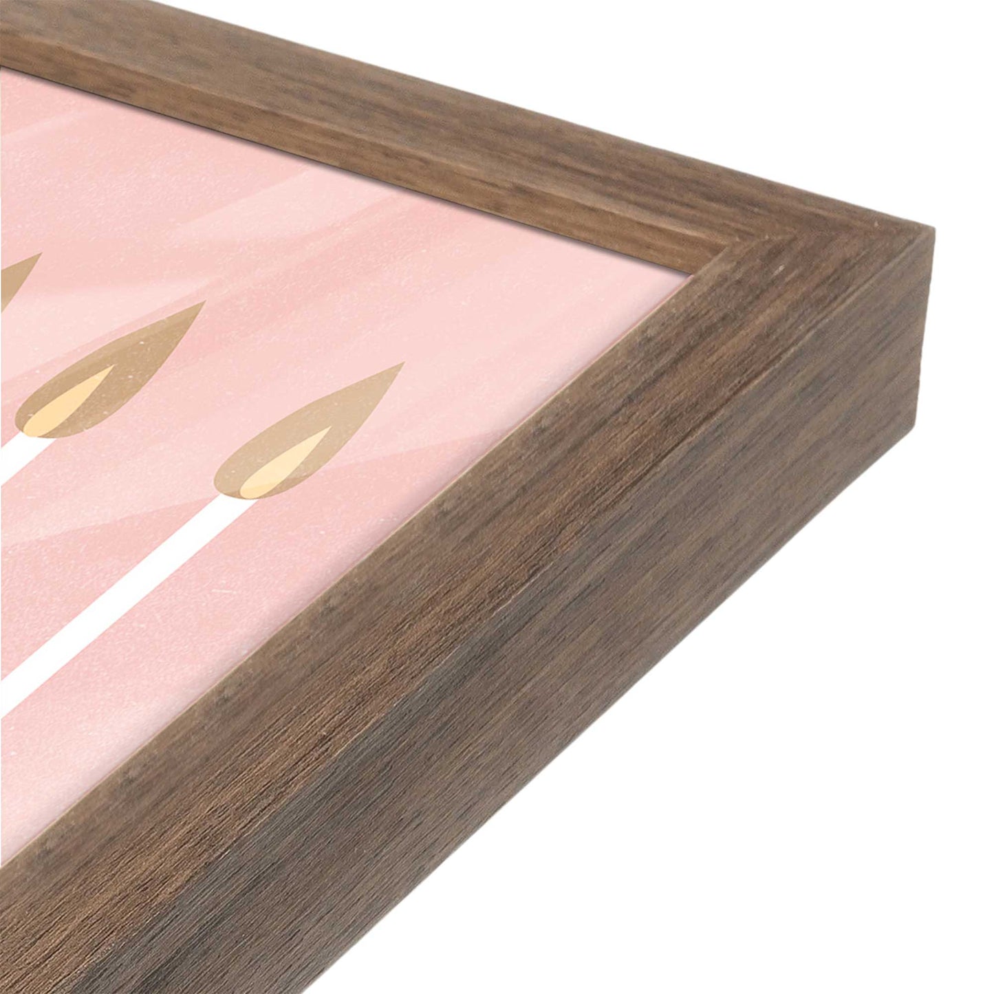 [Color:Walnut], Picture of art in a Walnut frame at an angle