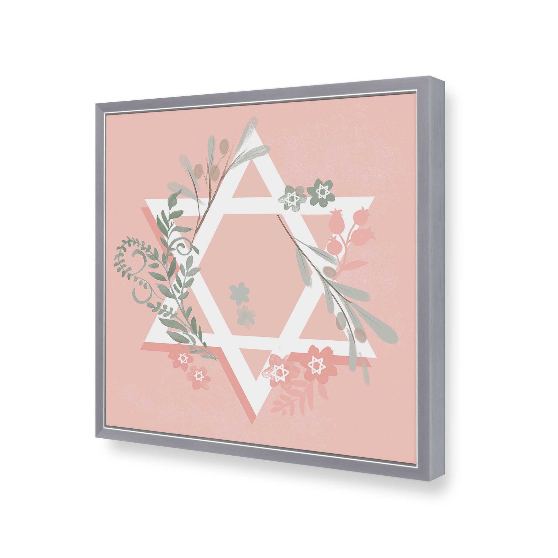 [Color:Polished Chrome], Picture of art in a Polished Chrome frame of the corner