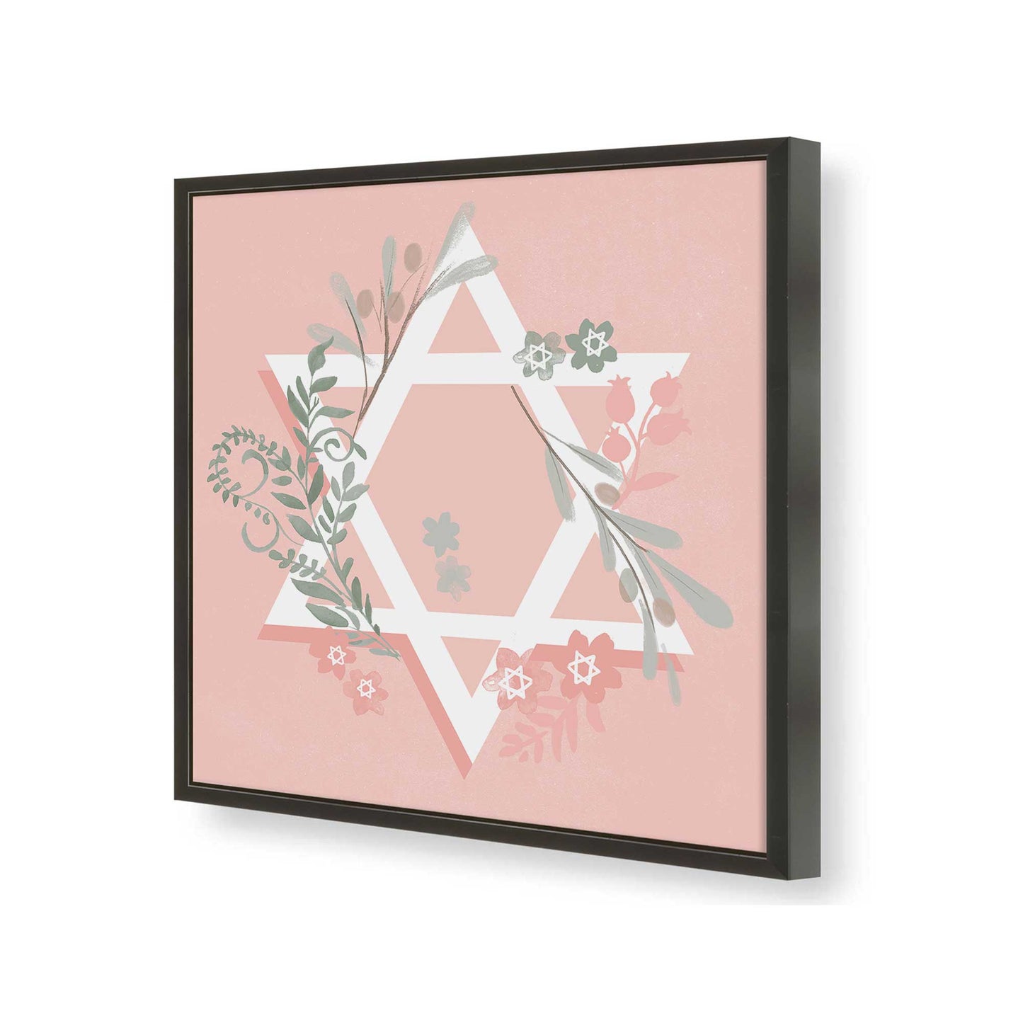 [Color:Satin Black], Picture of art in a Satin Black frame of the corner