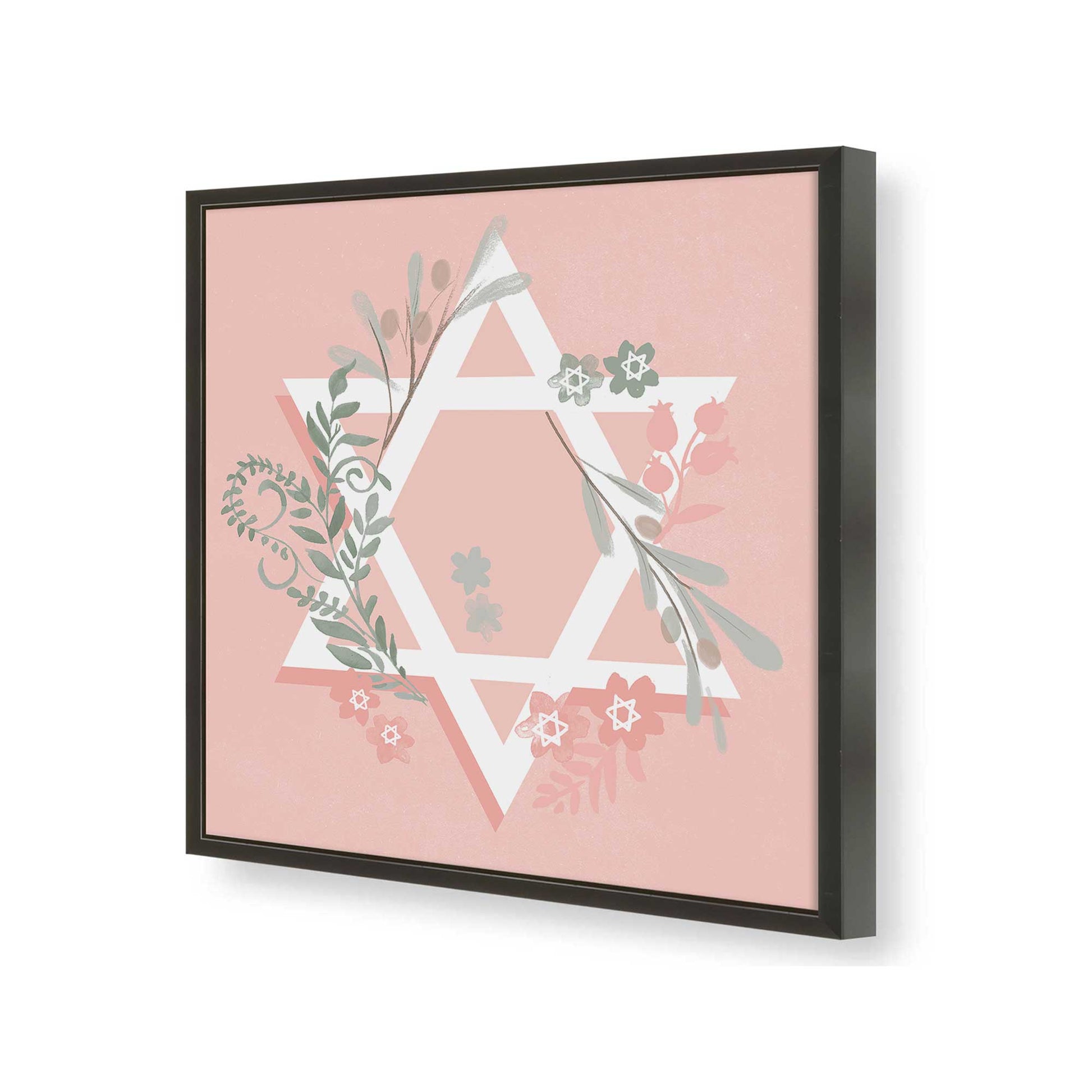 [Color:Satin Black], Picture of art in a Satin Black frame of the corner