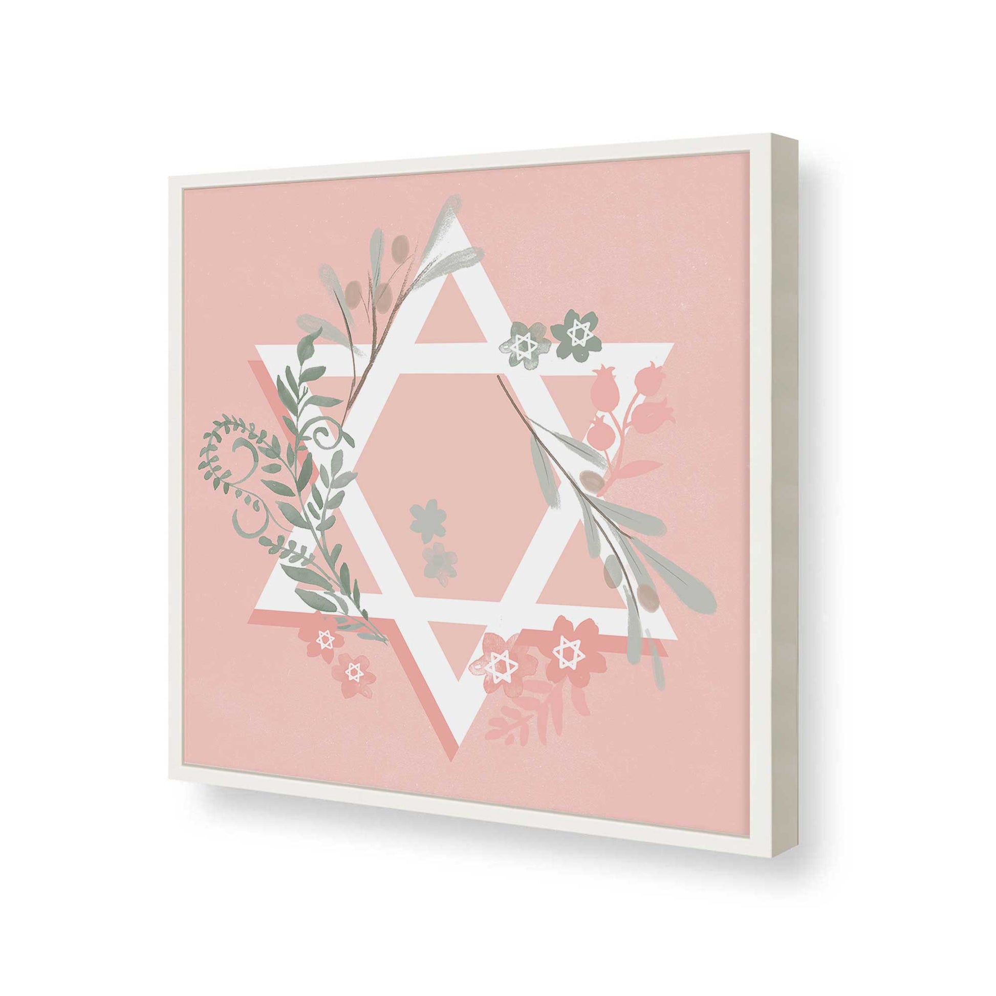 [Color:Opaque White], Picture of art in a Opaque White frame of the corner