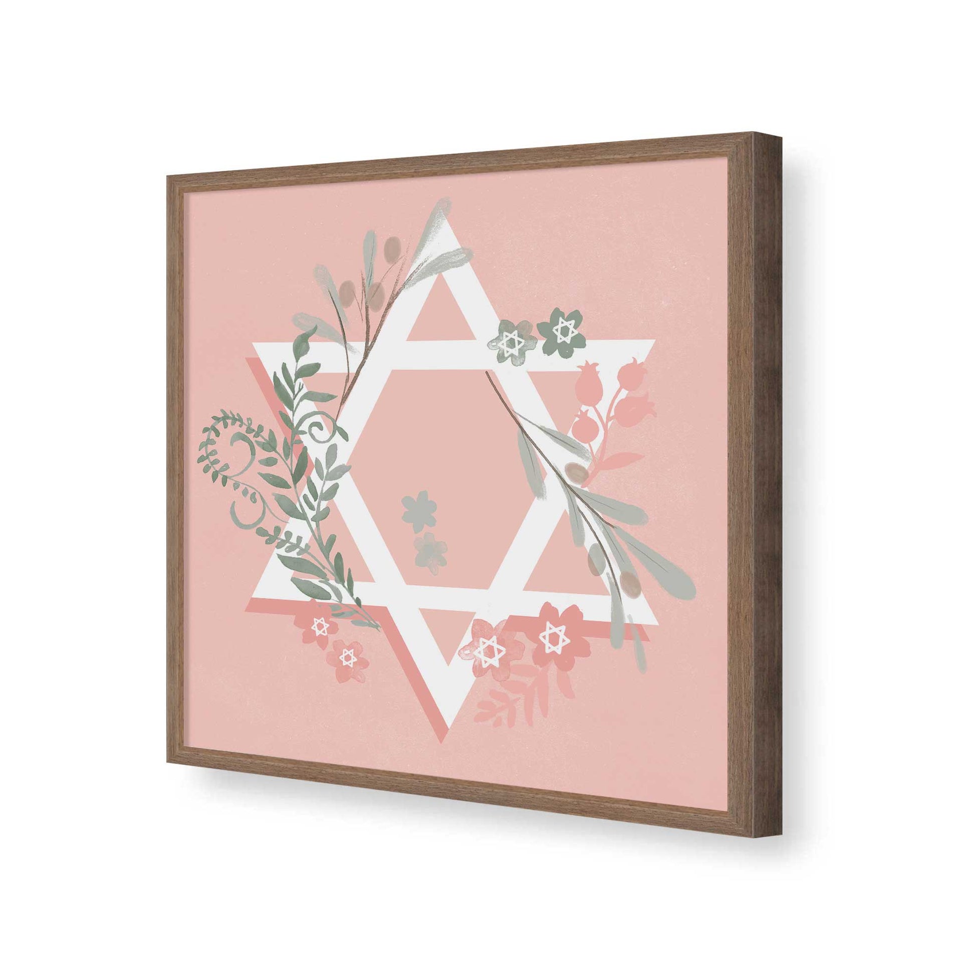 [Color:Walnut], Picture of art in a Walnut frame of the corner