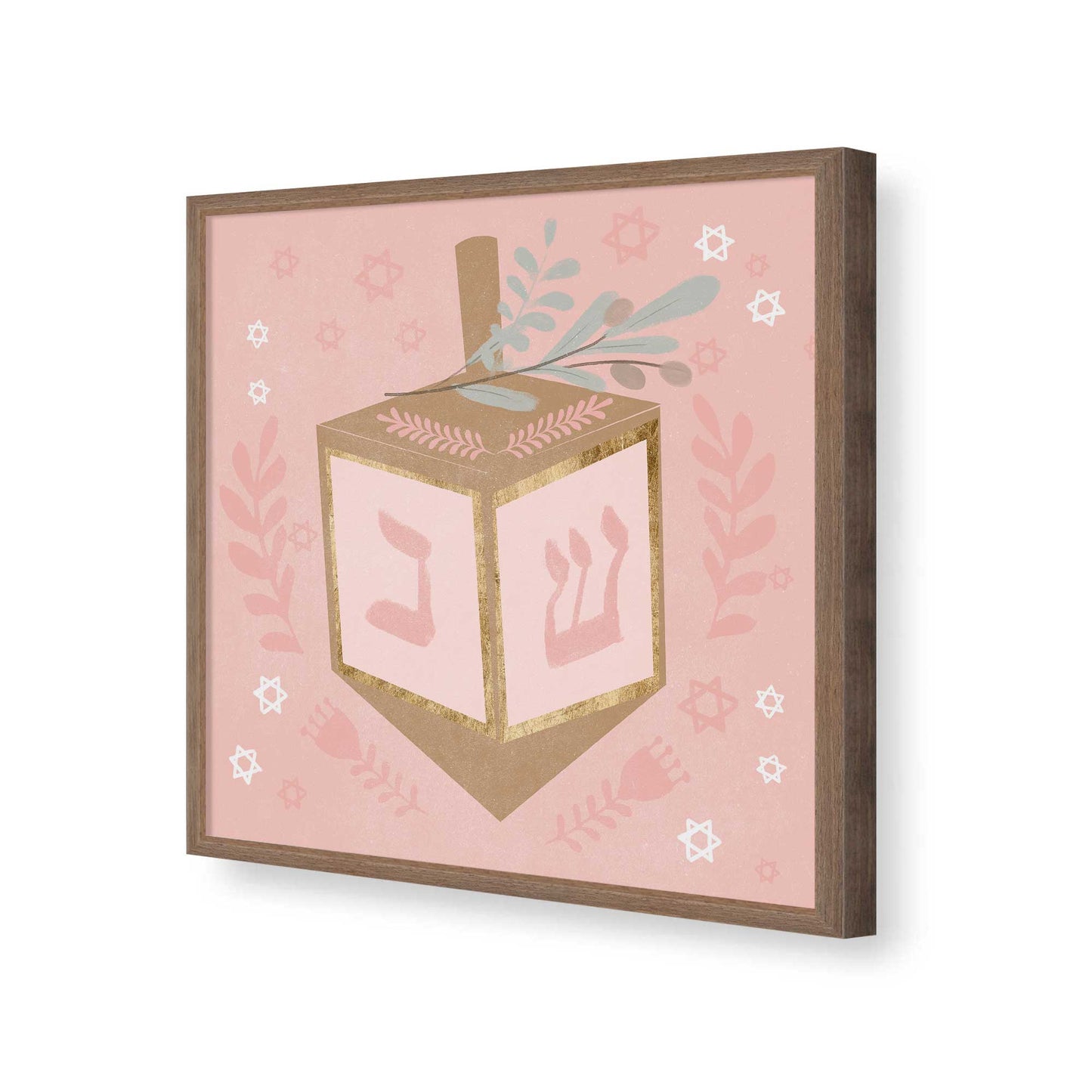 [Color:Walnut], Picture of art in a Walnut frame of the corner