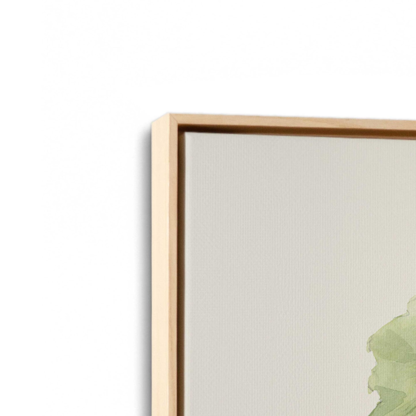 [Color:American Maple], Picture of art in a American Maple frame at an angle