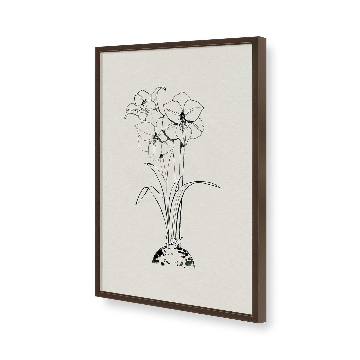 [Color:Brown], Picture of art in a Brown frame of the corner