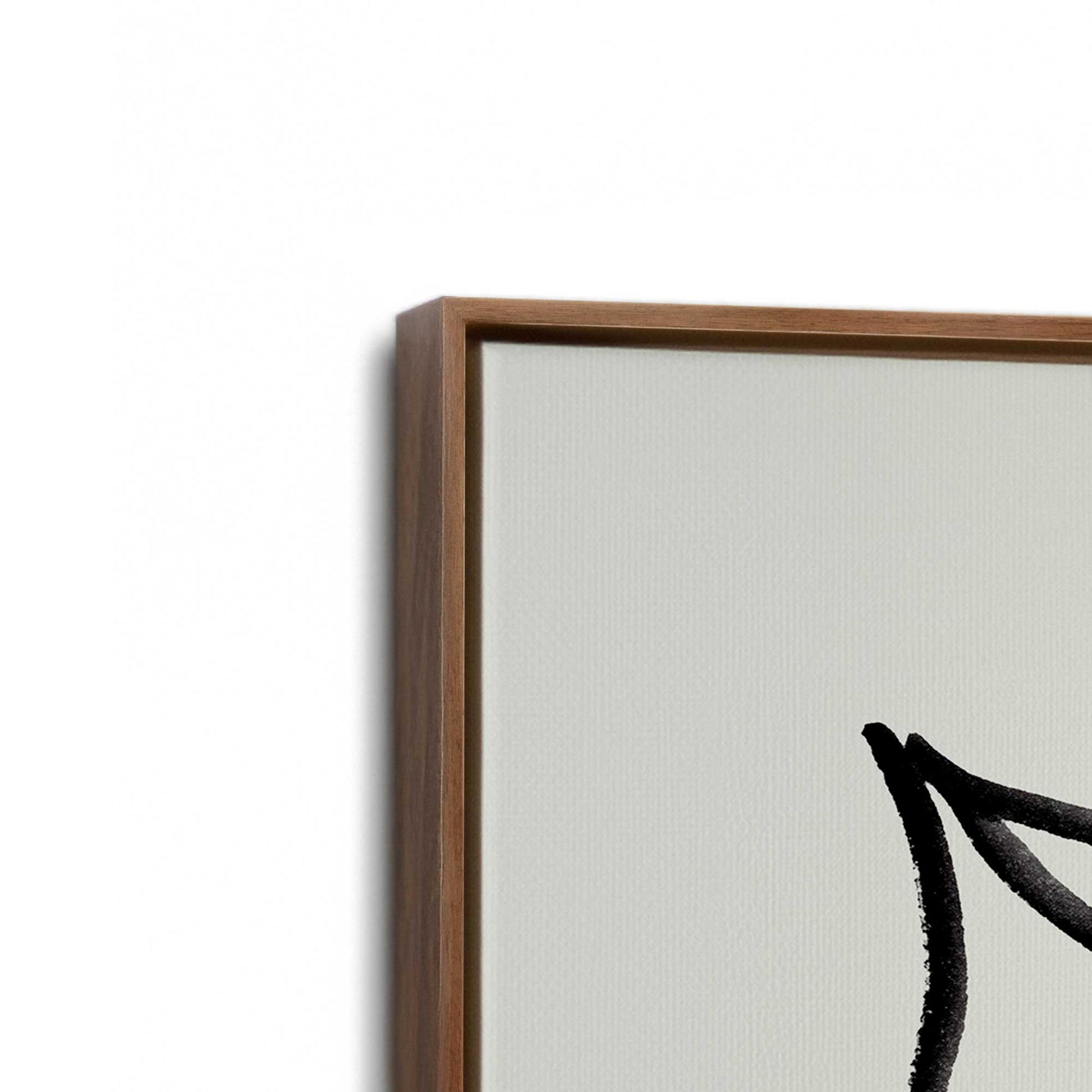 [Color:Walnut], Picture of art in a Walnut frame at an angle