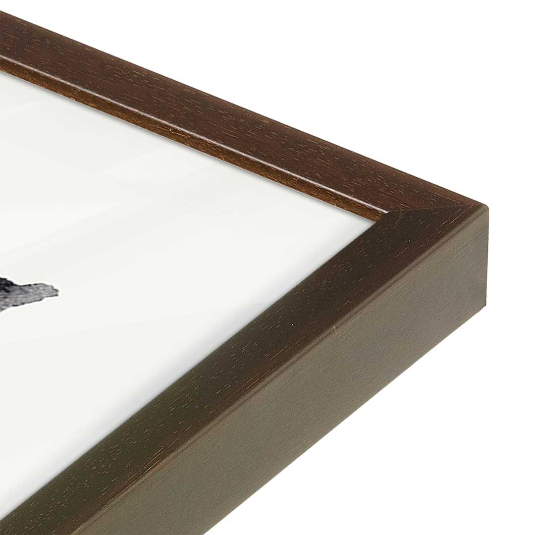 [Color:Espresso], Picture of art in a Espresso frame at an angle