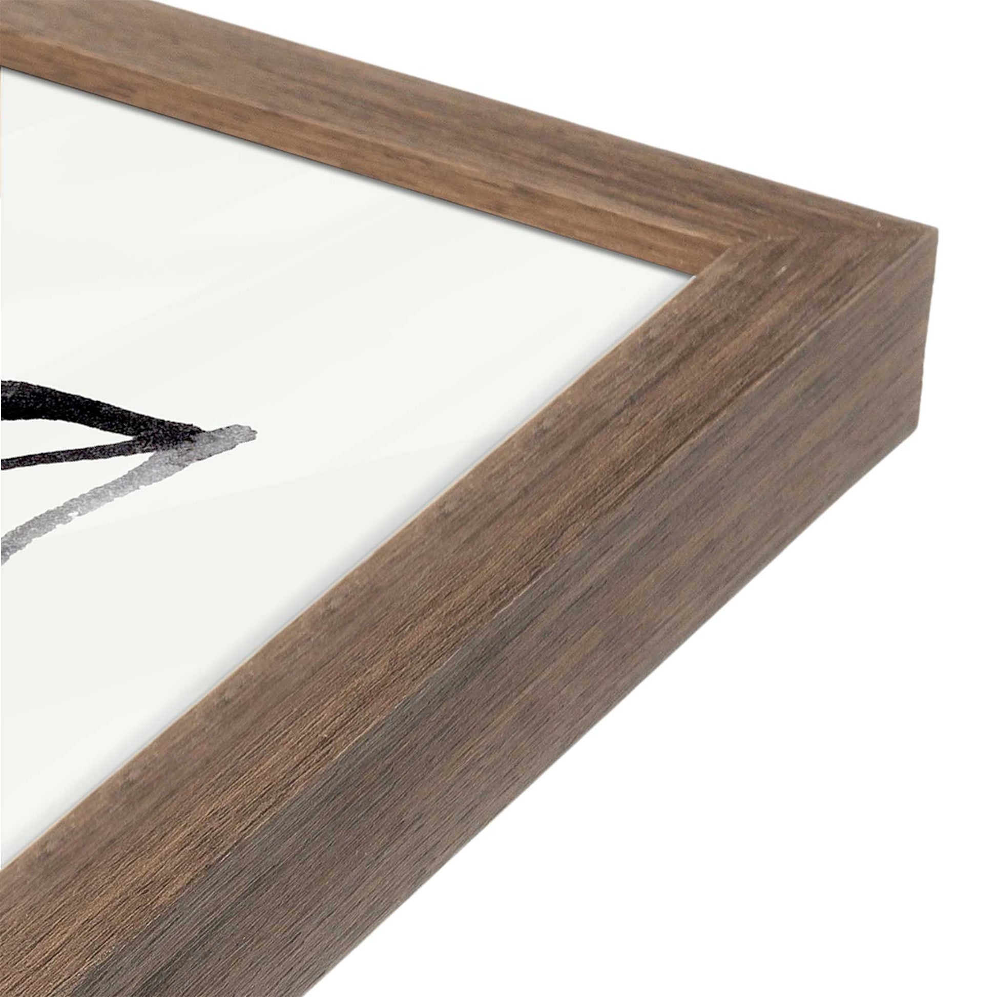 [Color:Walnut], Picture of art in a Walnut frame at an angle