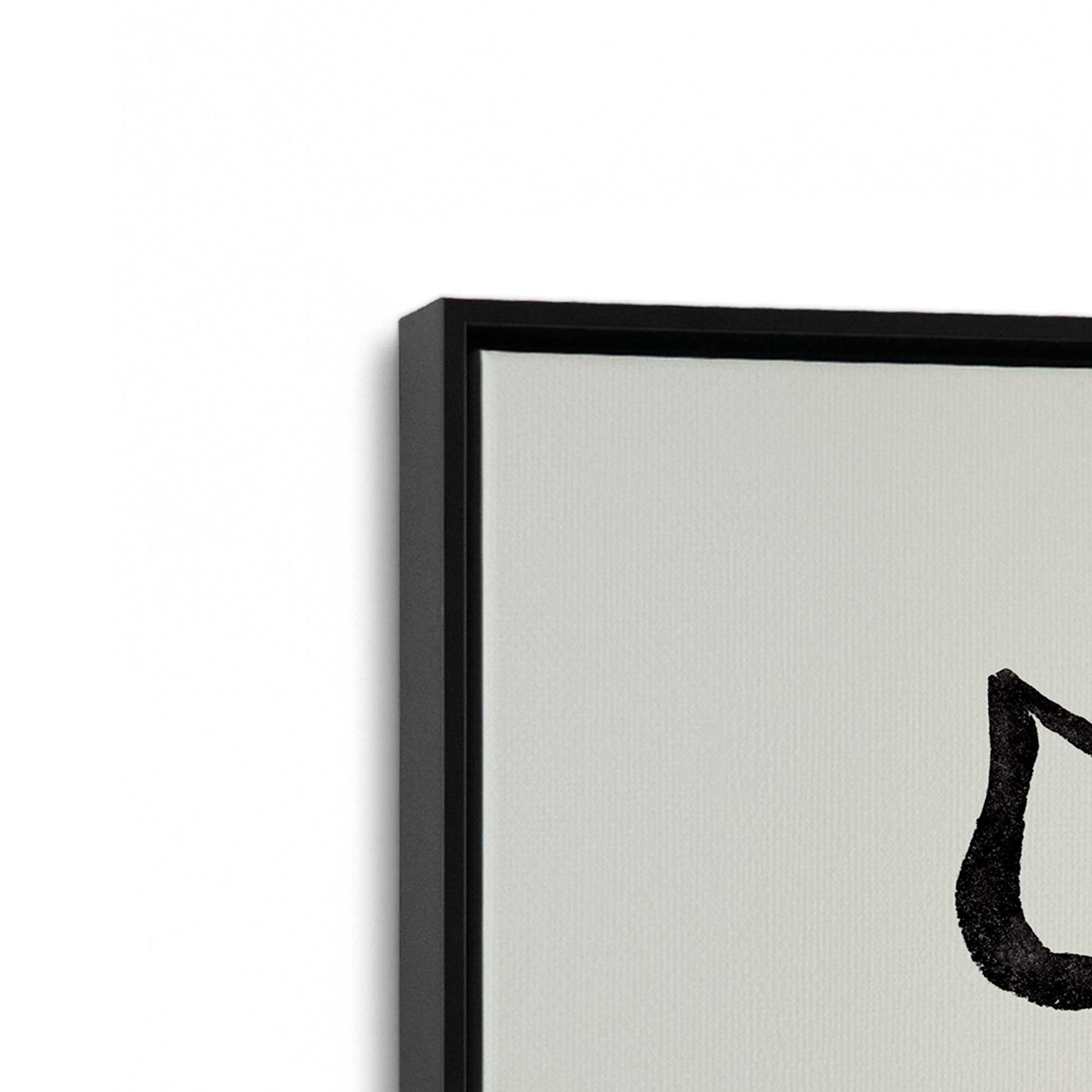 [Color:Satin Black], Picture of art in a Satin Black frame at an angle