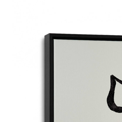 [Color:Satin Black], Picture of art in a Satin Black frame at an angle